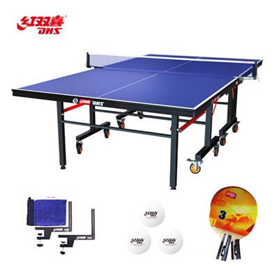 红双喜DHS 新款专业移动折叠乒乓球桌标准比赛乒乓球台TK2019